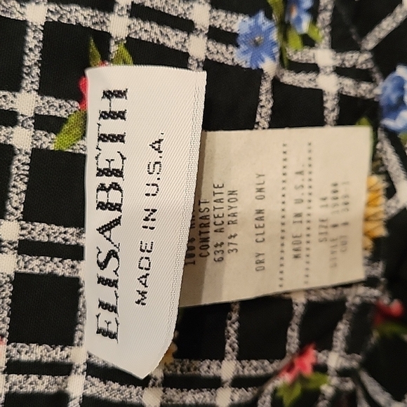 VTG ELISABETH 1980s Floral Cottage Prairie Land Girl 2Fer Shirt Dress - Picture 10 of 12